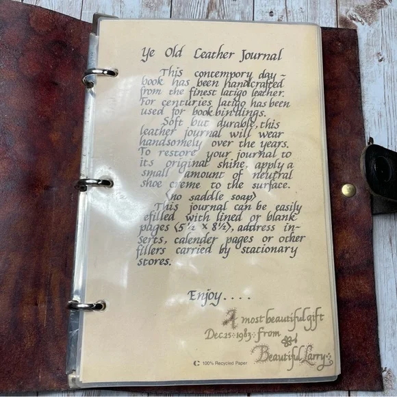 VINTAGE HAND CRAFTED LEATHER JOURNAL - Picture 6 of 10